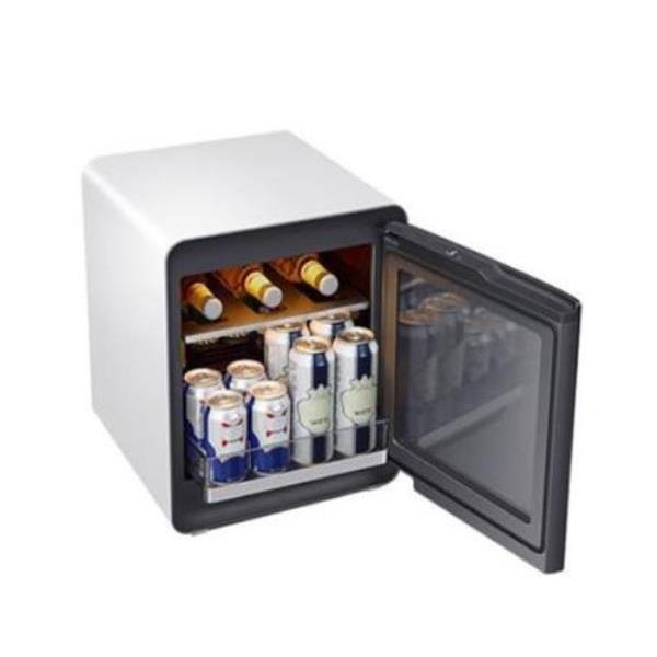 비스포크 큐브 냉장고 코타화이트 25L(투명 도어) + 멀티 수납존